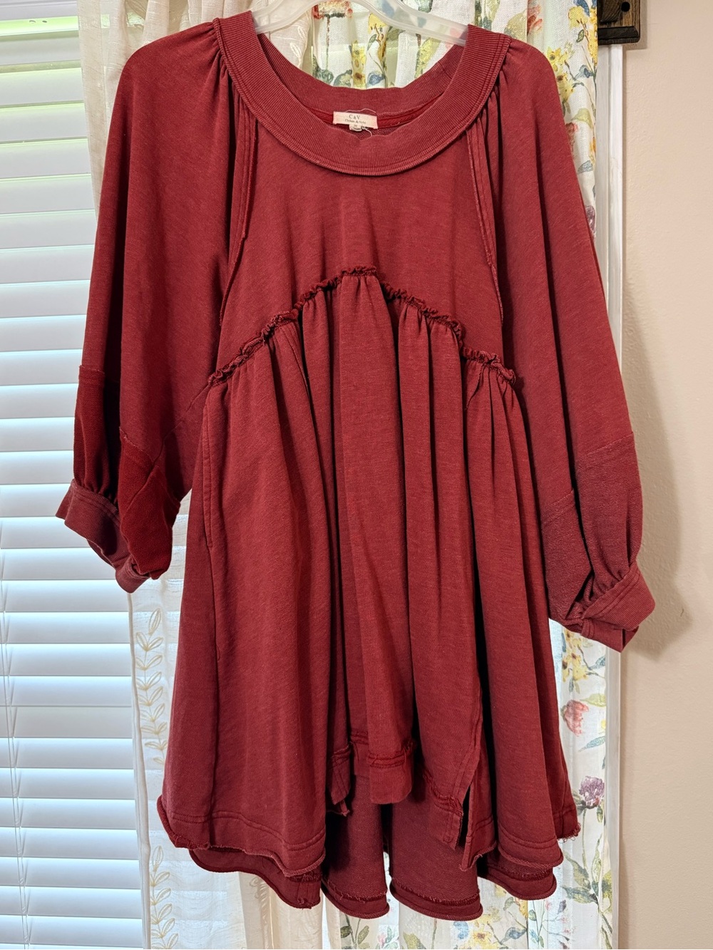 C&V Chelsea & Violet Maroon Babydoll Dress, sz M